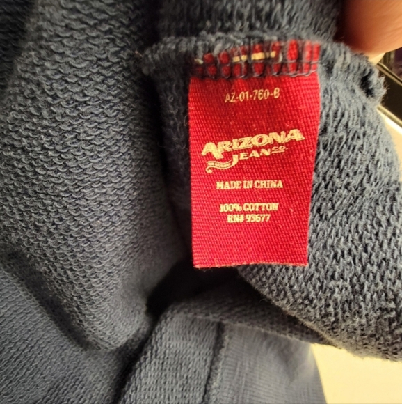 Arizona Jean Cotton Blue Pullover Crewneck Longsleeve Sweatshirt - Picture 5 of 6